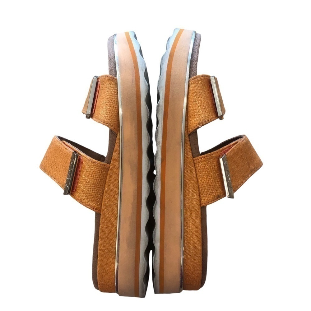 Vionic Brandie Platform Metallic Orange Sandal Shoes Hook Loop Strap Womens 9.5 - Picture 5 of 13